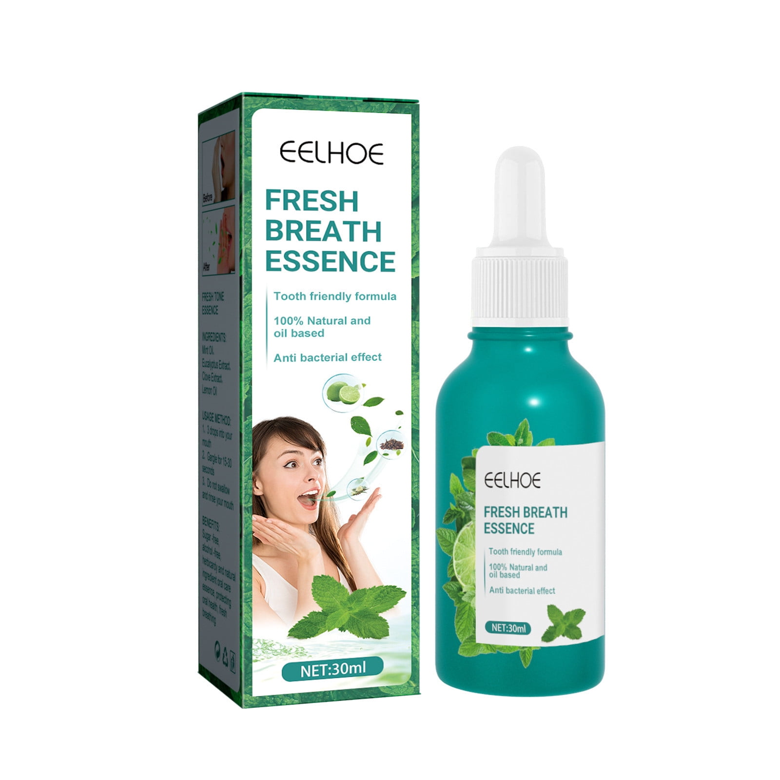 Fresh Breath Oral Care Essence, Dry and Bad Mouth Smell Removing Drops, Breath Treatment for Adults, Easy to Carry and Handy Fresh Breath Oil-Serum, Clearance Under $5.00