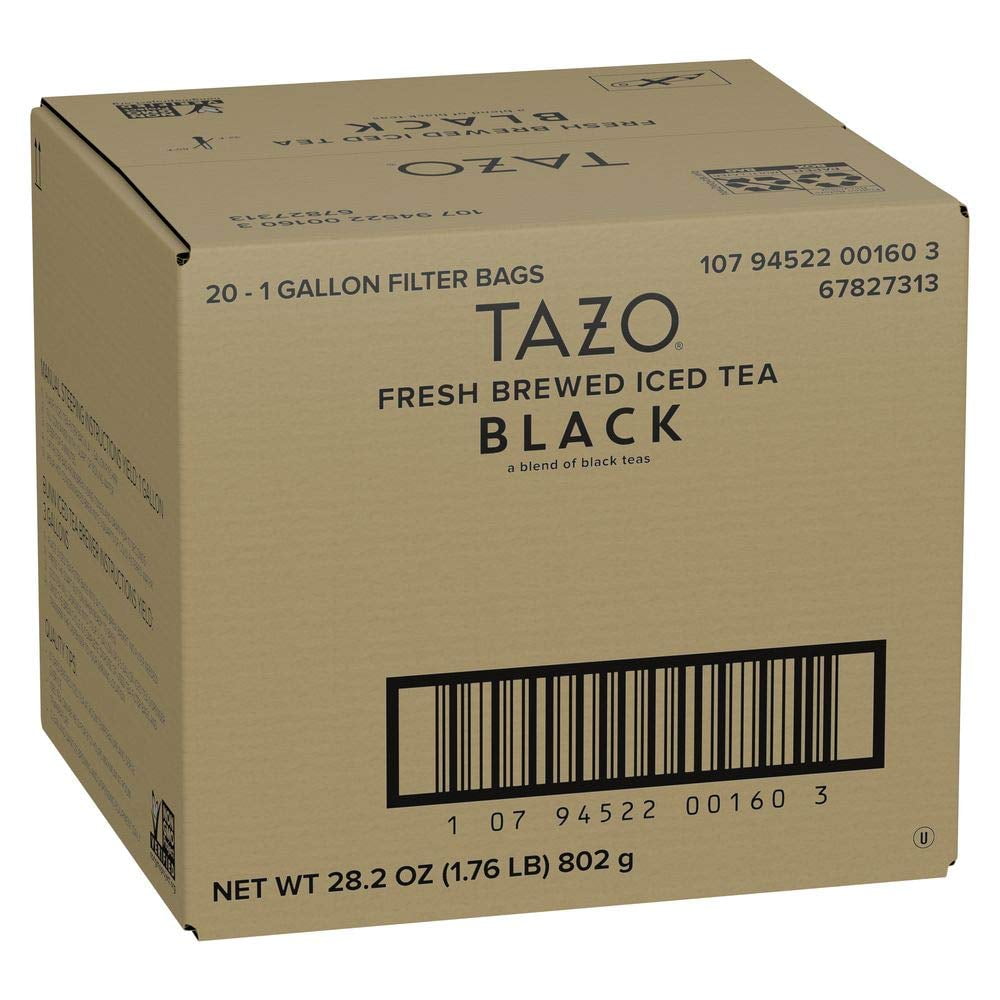 Fresh Brewed Black Iced Tea, Unsweetened, Makes 1 Gallon (Pack of 20