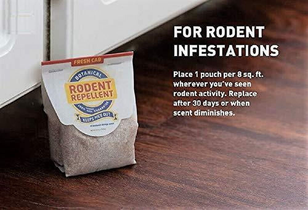 Fresh Cab Natural Mouse Deterrent Pouches - 3 Boxes Botanical Rodent ...