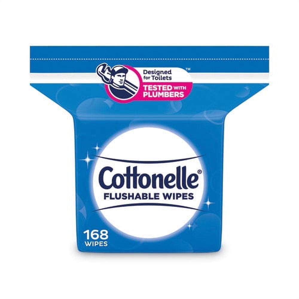Fresh Care Flushable Cleansing Cloths, White, 5 x 7.25, 168/Pack | Bundle of 2 Each