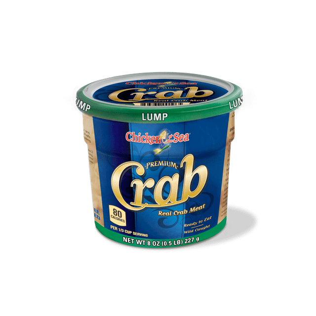 Fresh Chicken of the Sea Pasteurized Crab Meat Lump, 8 oz Plastic Cup
