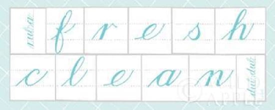 Fresh Clean Blue Canvas Art - Sue Schlabach (24 x 48)