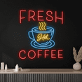 thumbnail image 1 of Glowneon Fresh Coffee Neon Sign, Coffee Store Decor Signboard, 1 of 4