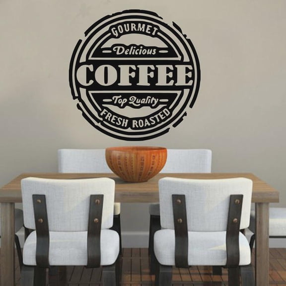 Fresh Coffee Wall Sticker Delicious Kitchen Sayings Quote Vinyl Window Decal Cafe Coffee Shop Interior Decor Art Logo Mural 42x42cm