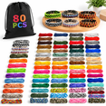 Fresh Color 80-Pack 550 Paracord Set, 10ft Each Multifunction Nylon ...