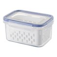 thumbnail image 1 of Fresh Container,BPA Free Partitioned Food Storage Container with Lid,Detachable Fruit Containers Produce Saver Organizer with Vents Stay for Vegetable,Fruit,Salad-Blue,S, 1 of 8