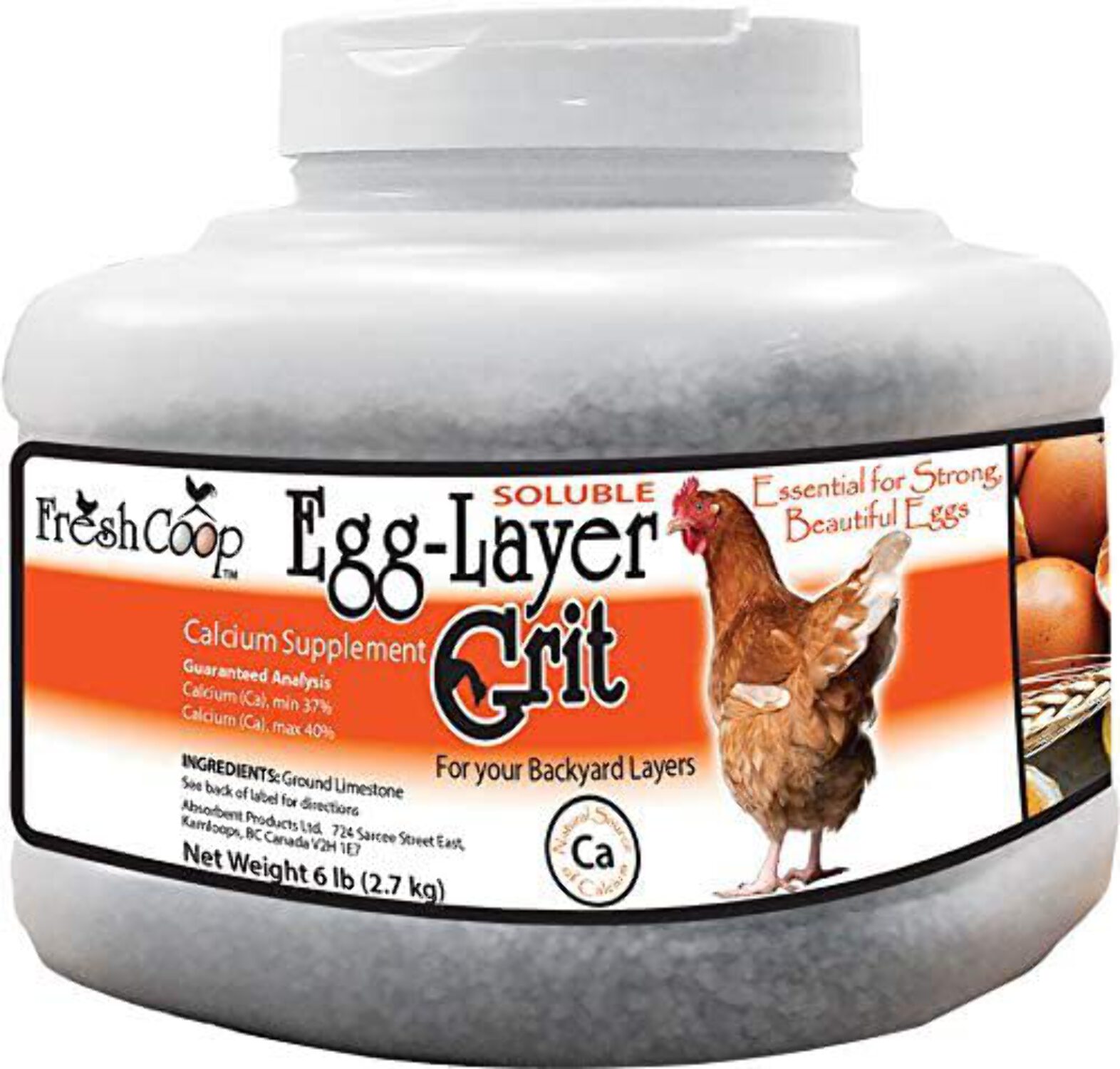 Fresh Coop EggLayer Grit Calcium Grit Natural Soluble 6lbs.