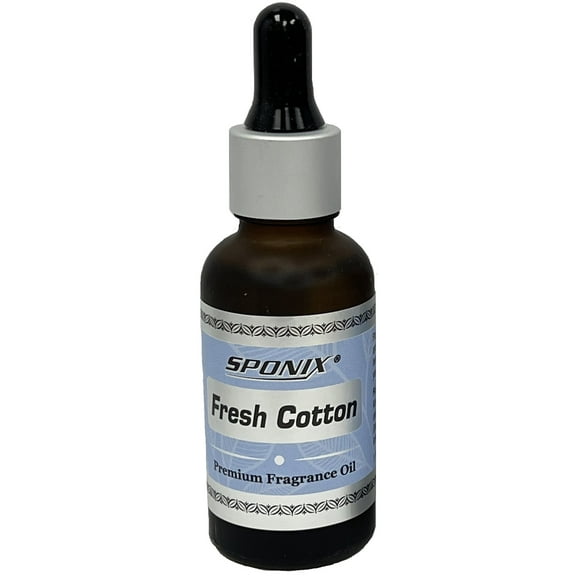 Fresh Cotton Fragrance Oil 1 oz (30 ml) Aromatherapy - 100% Pure Organic Aromatic Premium Essential Scented Perfume Oil by Sponix Made in USA