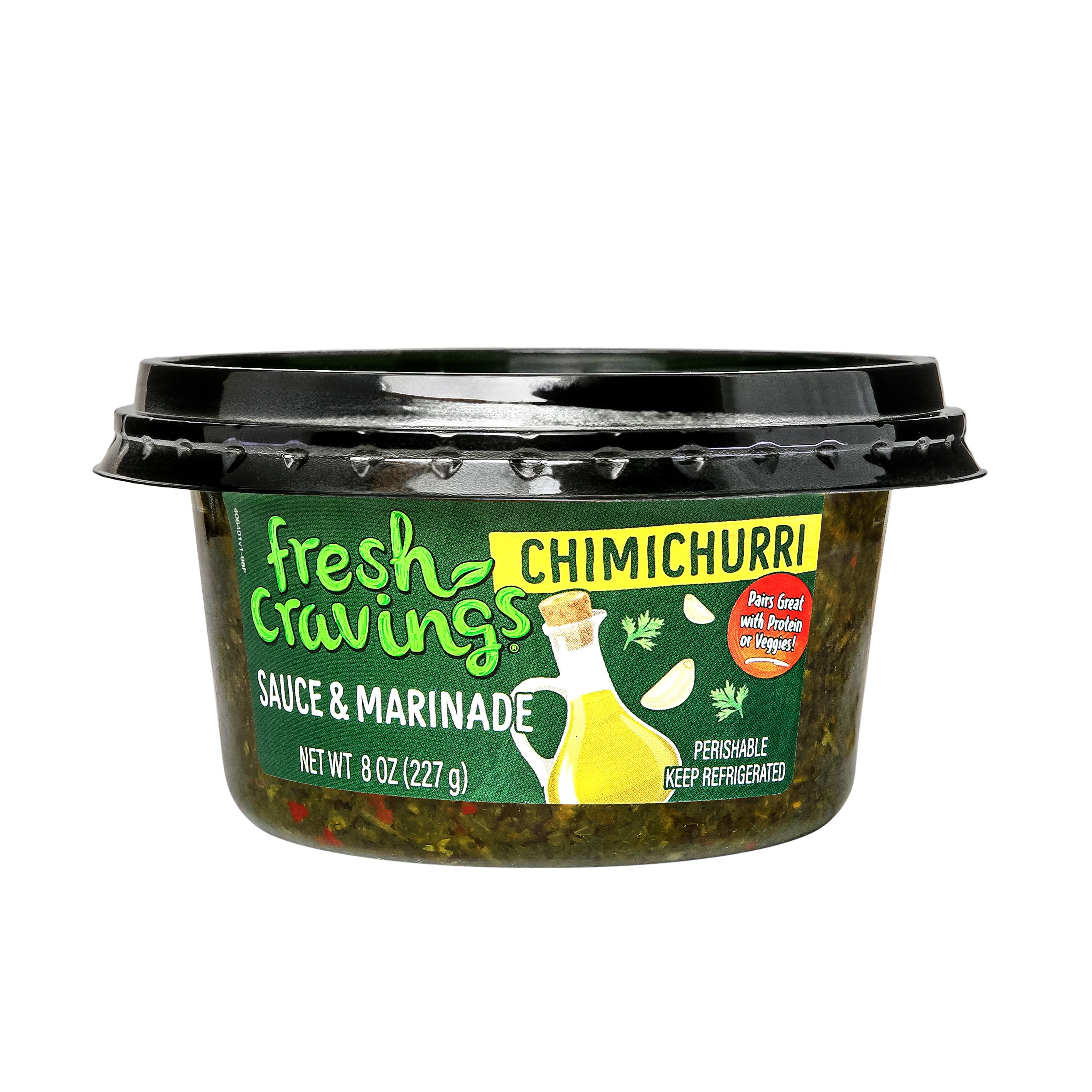 Fresh Cravings Chimichurri Sauce & Marinade 8oz., Recyclable Plastic Cup