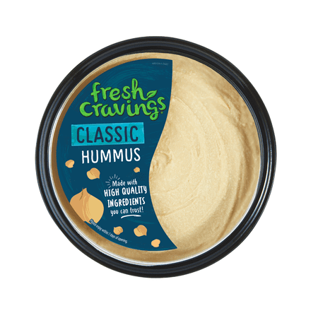 Fresh Cravings Classic Hummus Dip, Fresh, 17 oz. Plastic Tub, Gluten-Free, 2 Tbsp (32g)