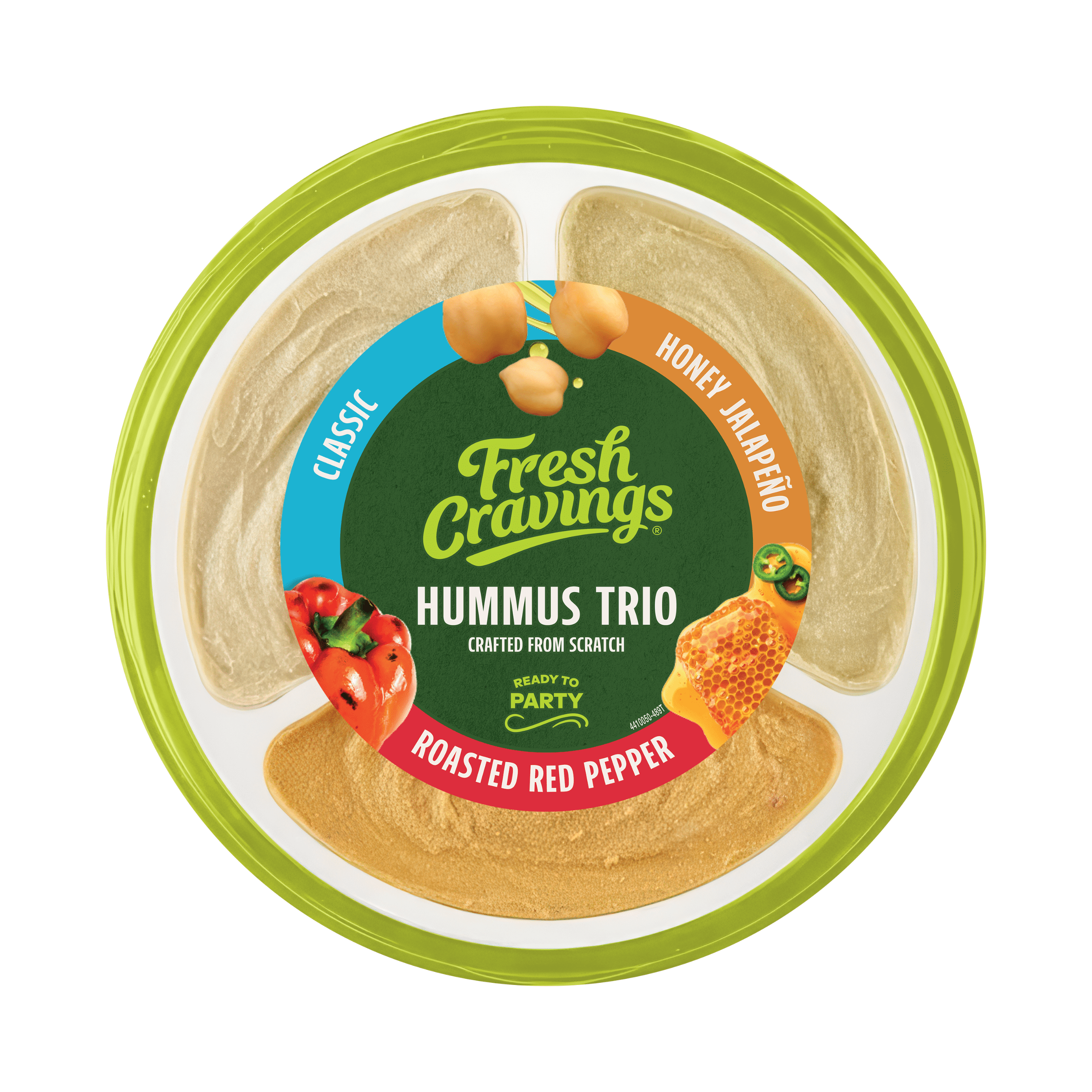 Fresh Cravings Plant-Based Chickpeas Hummus Trio Dip, 18 oz