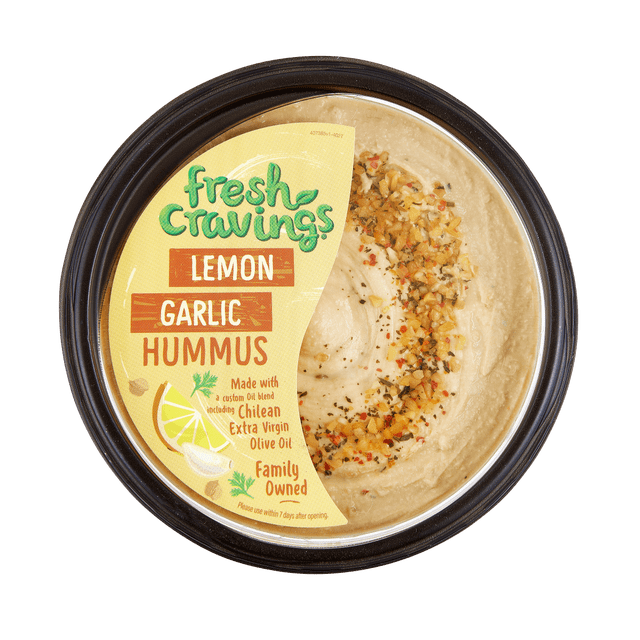 Humous Fresh Fresh Cravings Lemon Garlic Hummus Dip, 10 oz. Plastic Tub, Gluten-Free ...