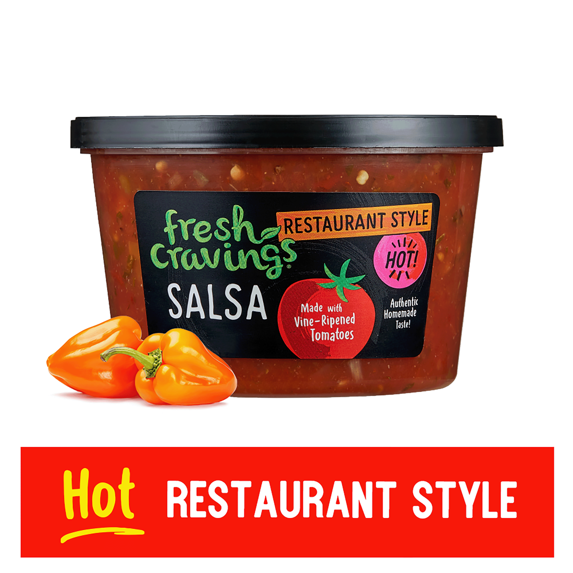 Fresh Cravings Hot Restaurant Style Salsa, 16 oz., Gluten-Free