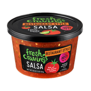 Fresh Cravings Restaurant Style Hot Salsa, 16 oz., Recyclable Plastic Tub, Gluten-Free, Refrigerated