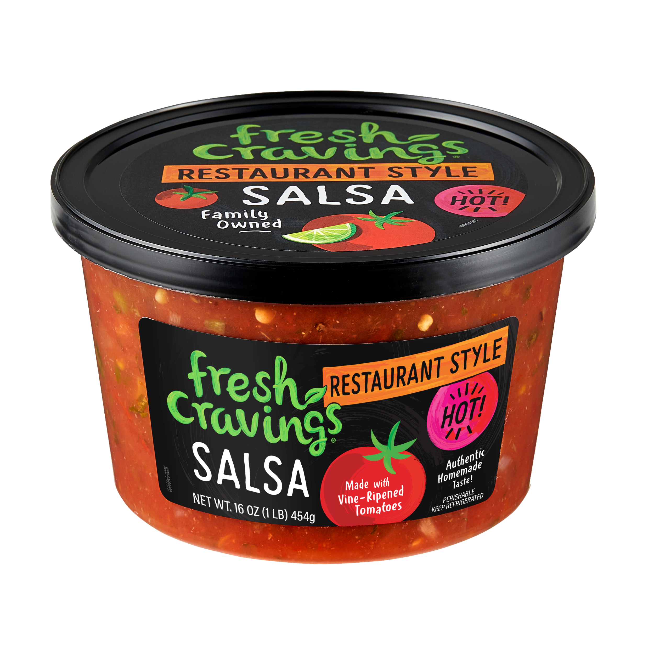 Fresh Cravings Hot Restaurant Style Salsa, 16 oz., Gluten-Free ...