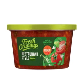 Fresh Cravings Restaurant Style Medium Salsa, 16 oz., Recyclable Plastic Tub, Refrigerated