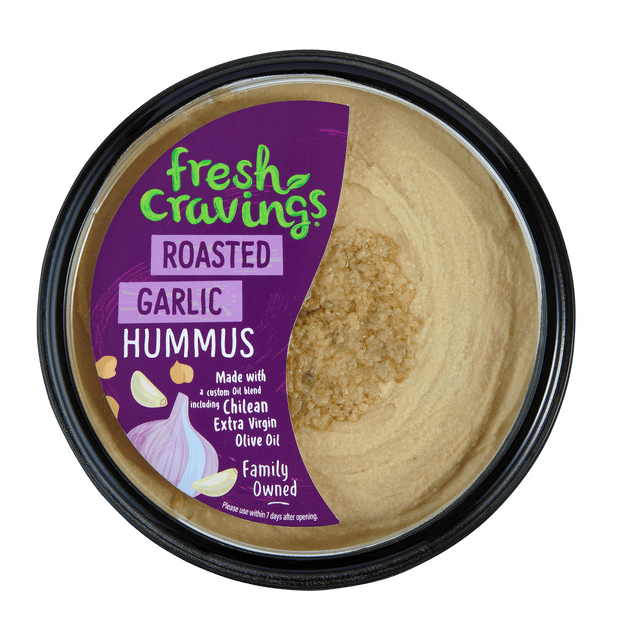 Fresh Cravings Roasted Garlic Hummus Dip, 10 oz. Plastic Tub, Gluten ...