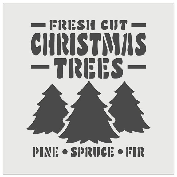 Fresh Cut Christmas Trees DIY Cookie Wall Craft Stencil - 5.5 Inch