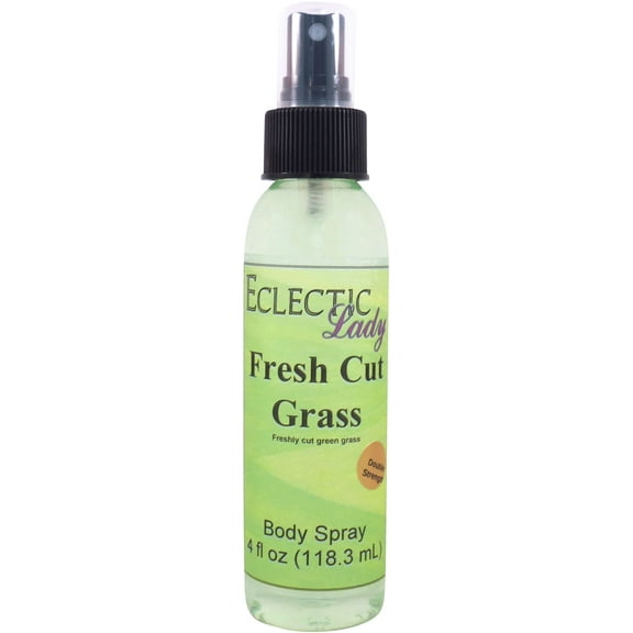 Fresh Cut Grass Body Spray, Eclectic Lady, Hydrating Mist, Unisex (Double Strength), 4 oz