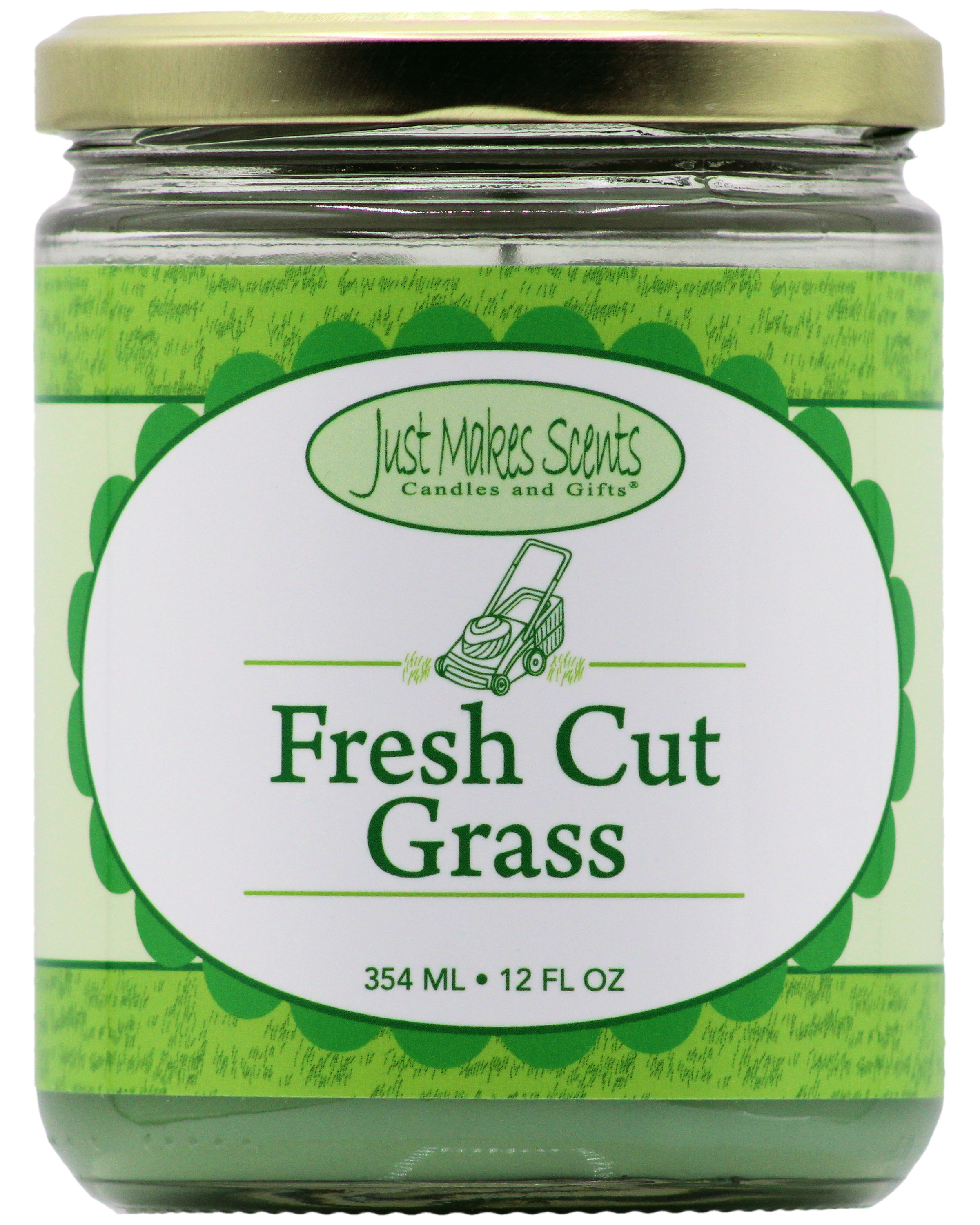 Fresh Cut Grass Salsa Jar Candle 12oz -Just Makes Scents Candles & Gifts