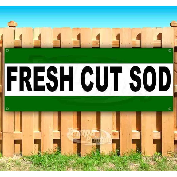Fresh Cut Sod 13 oz Vinyl Banner With Metal Grommets