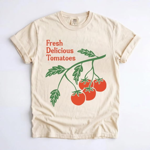 Fresh Delicious Tomatoes T-Shirt, Vintage Tomato Vine Botanical Graphic Tee