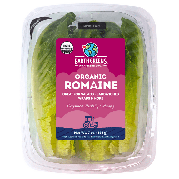 Fresh Earth Greens Organic Romaine, 7 oz