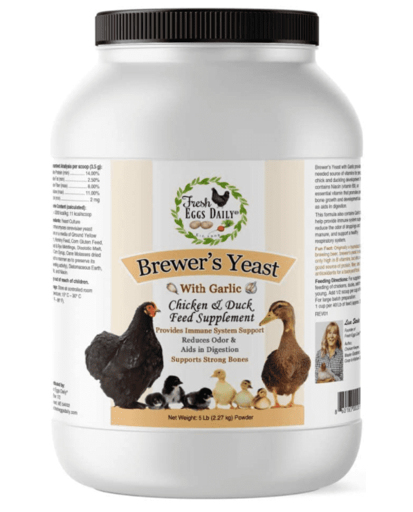 Fresh Eggs Daily Brewer's Yeast with Garlic Powder Chicken & Duck Feed