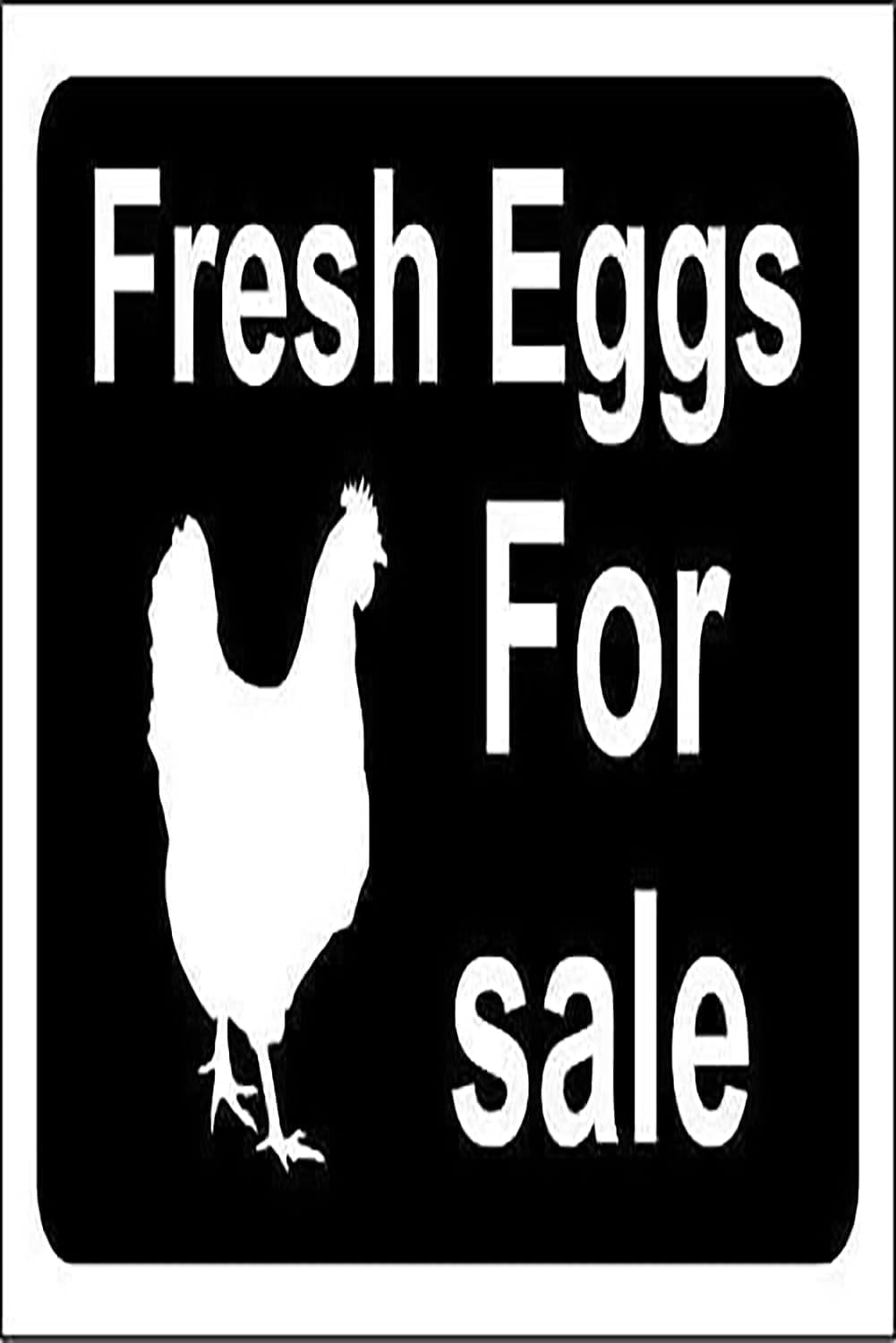 Fresh Eggs For Sale Vintage Metal Tin Sign Retro Home Kitchen
