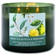 thumbnail image 1 of Fresh Eucalyptus Bergamot Aromatherapy Candle 3 Wick Large Soy Scented Candles Fresh 15.8 Oz, 1 of 8