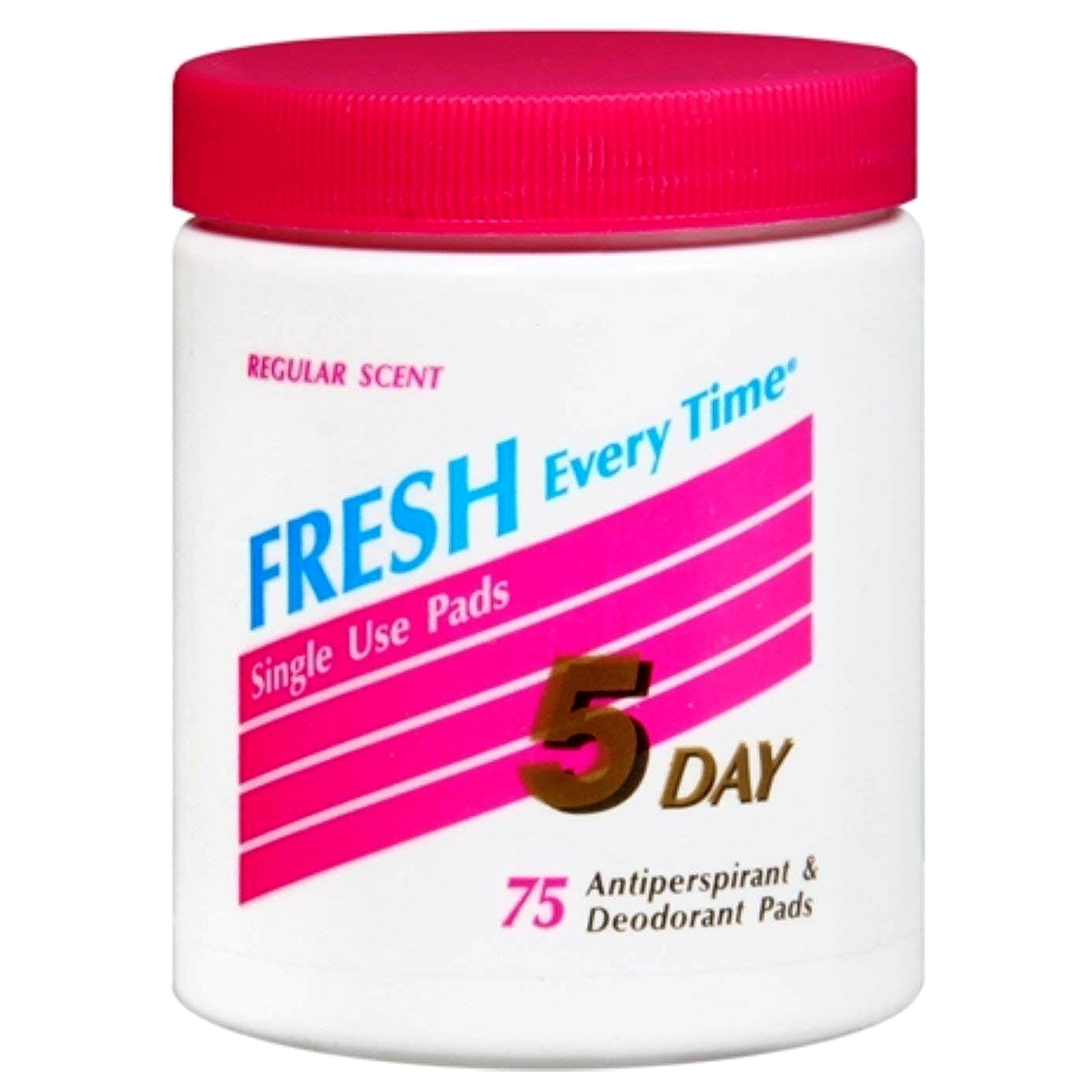 Fresh Every Time 5 Day Antiperspirant & Deodorant Pads, Regular Scent, 75 ct, 3 Pack