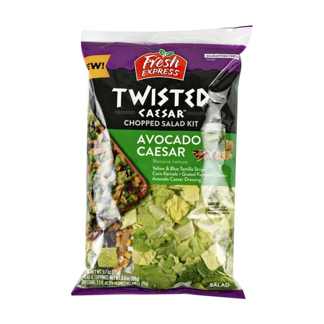 Fresh Express Avocado Twisted Caesar Chopped Salad Kit, 9.7 oz Bag