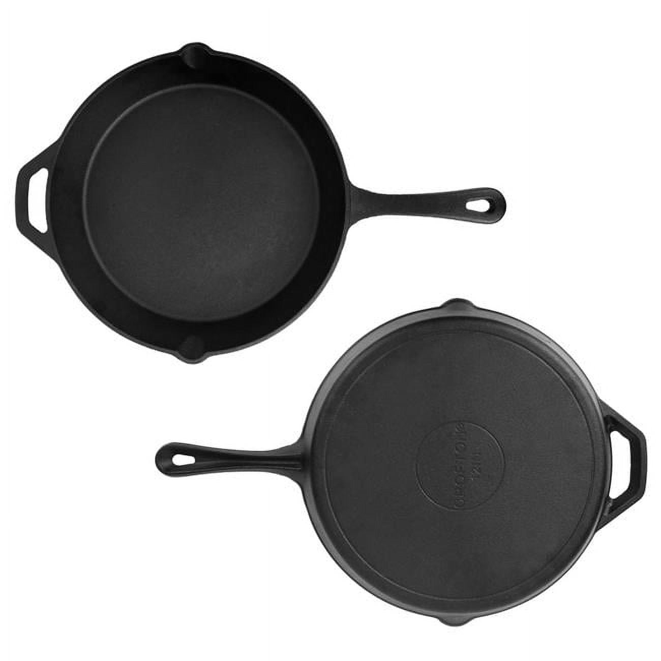Fresh Fab Finds 12' PreSeasoned Cast Iron Skillet Oven Safe, Non