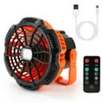 thumbnail image 1 of Fresh Fab Finds FFF-GPCT3301 2-in-1 Camping Fan / Lantern - Remote Control, USB Rechargeable, Portable Tent Fan w/ Hanging Hook - 2 Speeds, 1 of 1