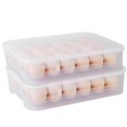 thumbnail image 1 of Fresh Fab Finds  2Pcs Stackable Egg Storage Box for Refrigerator - 24 Cavity Per Container, 1 of 1