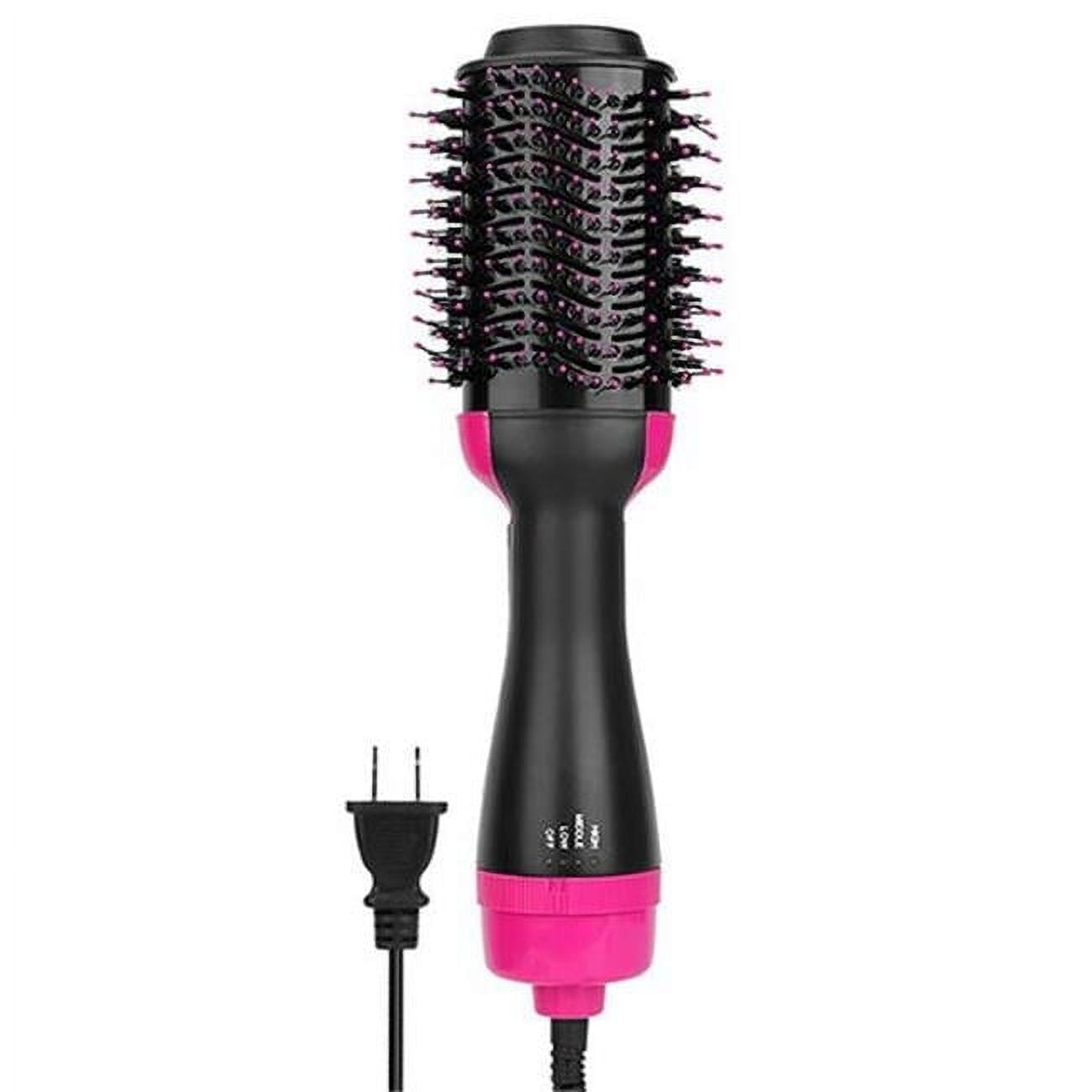 Fresh Fab Finds FFF-GPCT2490 4-in-1 Hair Dryer Volumizer Brush Dryer Comb for Straightening, Curling & Drying, Black