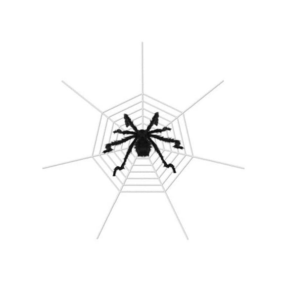 Fresh Fab Finds 49 in. Halloween Decorations Outdoor Spider with 126 in. Tarantula Mega Spider Web Hairy Poseable Scary Spider Outdoor Yard Creepy - Unisex