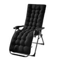 thumbnail image 1 of Fresh Fab Finds FFF-Black-GPCT3220 67 x 22 in. Chaise Lounger Cushion Recliner Rocking Chair Sofa, Black, 1 of 1