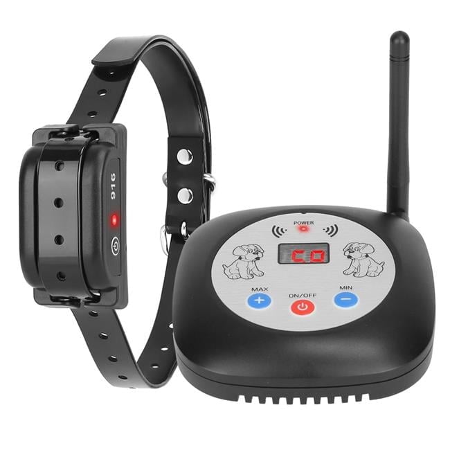 Fresh Fab Finds FFF-1Collar-GPCT4710 328 ft. Electric Wireless Dog Fence System with GPS Location Monitor, Collar Receiver Rechargeable Beep Vibration Fence System for Small Medium Large Dog - Black