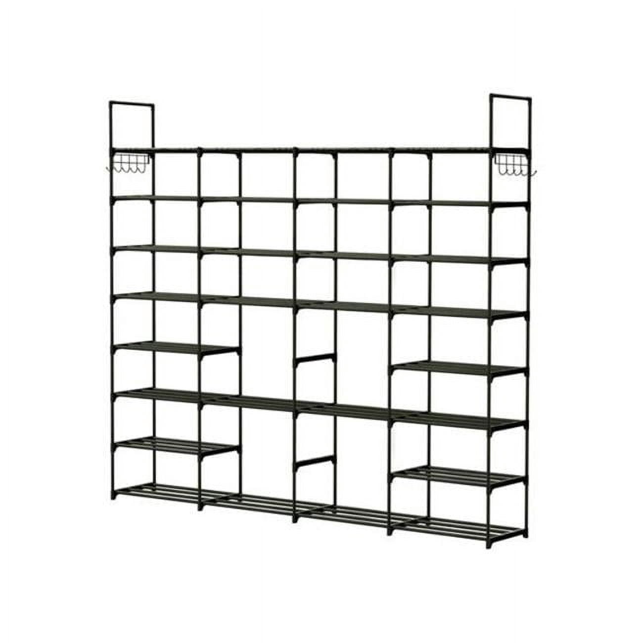 Fresh Fab Finds FFF-4-9-GPCT3947 8-Tier 4-Row Shoe Rack with Metal ...