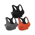 thumbnail image 1 of 3 Packs Women Padded Sports Bras Yoga Fitness Push up Bra Female Top for Gym Running Workout Training - Multi - XL, 1 of 1