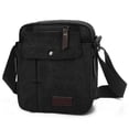 thumbnail image 1 of Fresh Fab Finds FFF-BLK-GPCT2268 Unisex Crossbody Bags Canvas Phone Tablet PC Shoulder Bag Credit Card Key Messenger Purse, Black, 1 of 1
