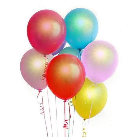 Fresh Fab Finds FFF-BalloonLED6PCKit-GPCT330 6 Colors Night Lights Party Balloons for Parties, Multi Color - Pack of 6