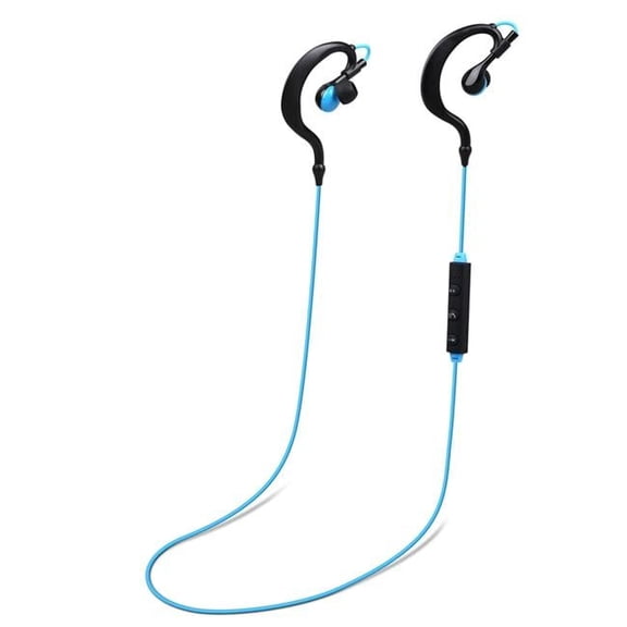 Fresh Fab Finds FFF-Blue-GPCT1028 Wireless Sport In-Ear Headphones V4.1 - Sweat-proof Neckband Earbuds, Deep Bass, Mic - Running, Hiking, Travel