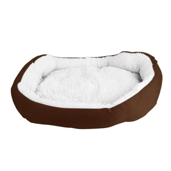 Fresh Fab Finds FFF-Brown-GPCT1299 Soft Warm Fleece Cozy Nest Sofa Bed Cushion for Puppy, Cat & Dog - Brown - One Size