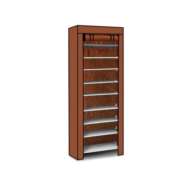 Fresh Fab Finds FFF-Brown-GPCT1356 10 Tiers DIY Dustproof Easy Assemble ...