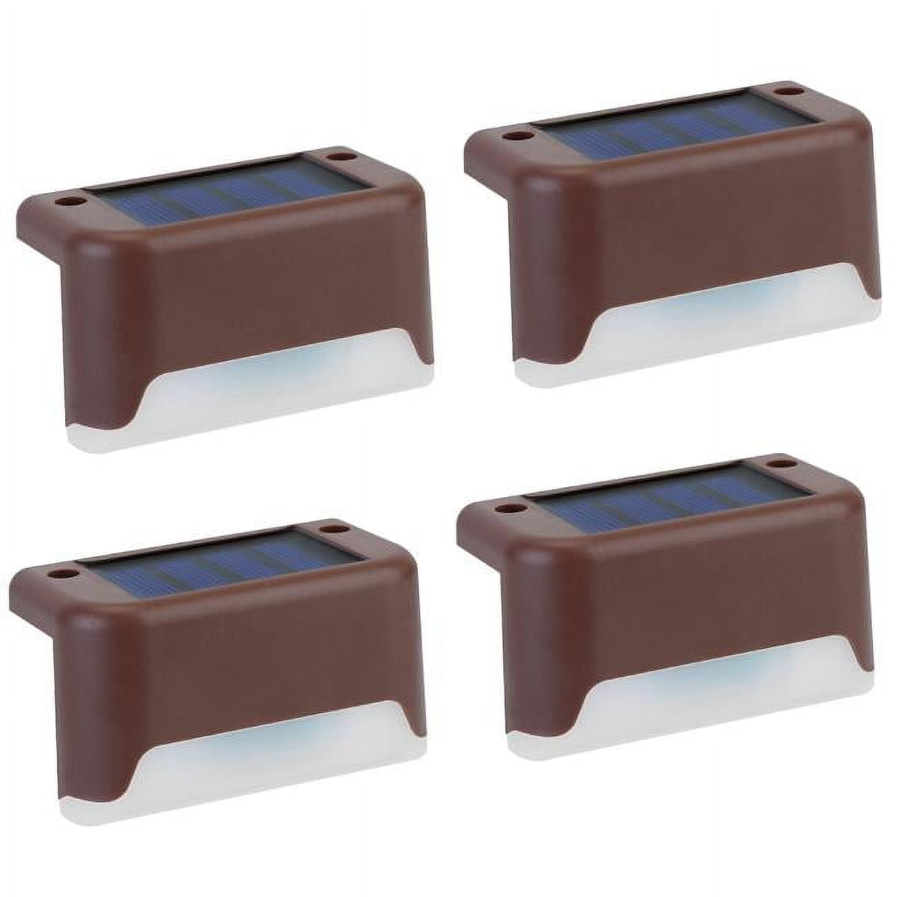 Fresh Fab Finds FFF-Brown-Warm-GPCT2959 Solar Powered LED Step Lights ...