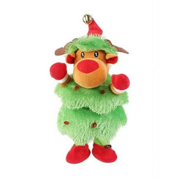 Fresh Fab Finds FFF-Elk-GPCT3731 Electric Dancing Singing Twisting Talking Interactive Mimicking Funny Songs Wiggly Dance Kid Christmas Gift Plush Toy - Elk