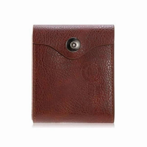 Fresh Fab Finds FFF-GPCT1125 Men Wallet PU Leather Bifold Purse Slim RFID Blocking Card Holder Cases with 2 ID Window Coin Pocket, Brown