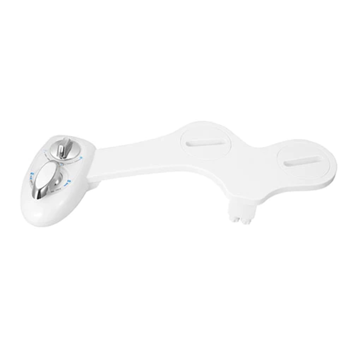 Fresh Fab Finds FFF-GPCT1417 Cold Water Spray Bidet Self-Cleaning Dual Nozzle Bidet & Feminine Wash Non-Electric Mechanical Toilet Seat Cover, White - Unisex